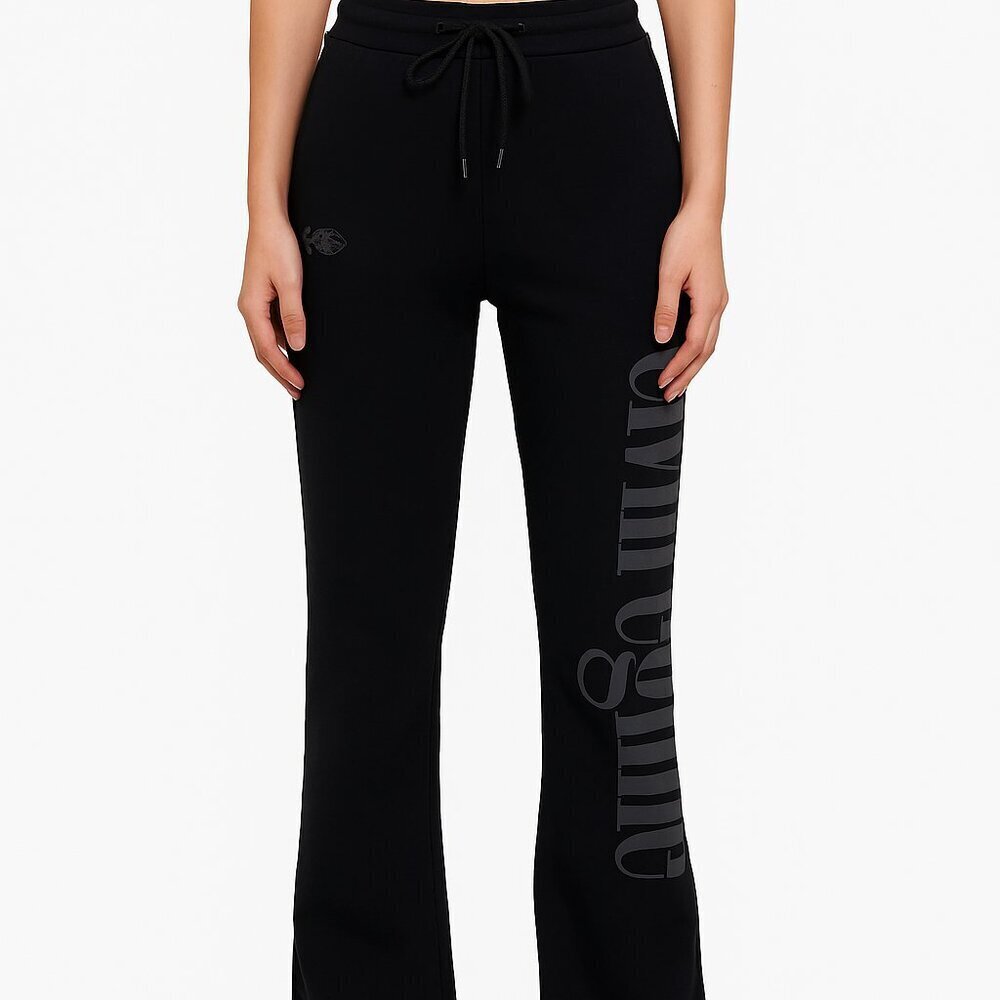Civil Regime Concrete Flare Fleece Pants in Black Large
